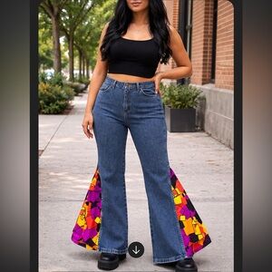 Up cycled Wrangler Super Flare Women's Jeans size 16” waist